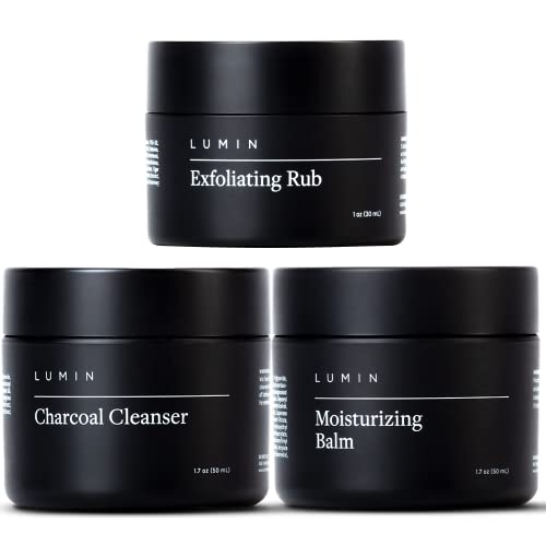 Lumin - Dark Circle Repair Set - Skin Care Kit for Men - Dark Circle Defense, Charcoal Face Wash, Moisturizer - Helps with Tired Eyes, Dark Spots, Uneven and Dull Skin - 2 Month Supply Lumin