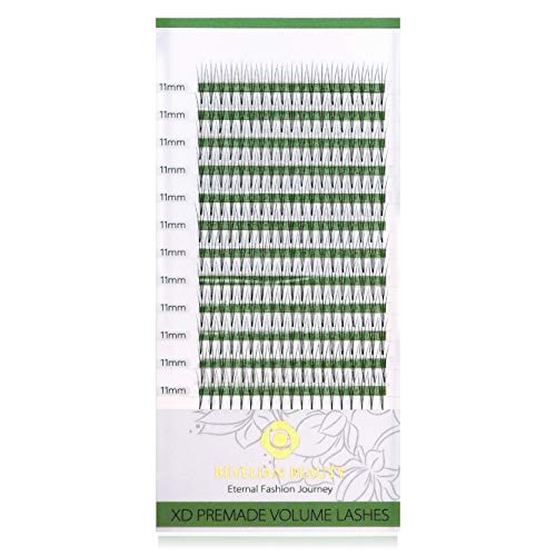 BEYELIAN Beauty Premade Volume Eyelash Extensions C Curl 0.10mm Pre made 3D Fans Lashes Individual Eyelashes for Volume Lashing 228 pcs Clusters per Lash Tray (C curl, 0.10mm, 11mm) BEYELIAN