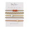 By Lilla Limestone Mini Stack Elastic Hair Ties and Bracelets | Set of 5 Hair Tie-Bracelets | Hair Accessories for Women | No Crease Hair Ties & Women’s Bracelets (Brown / Gold / Nude / Orange) By Lilla