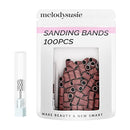 MelodySusie 100 Pcs Professional Sanding Bands Nail Manicure 180 Grit File Sand Piece Set For Nail Drill Bits MelodySusie