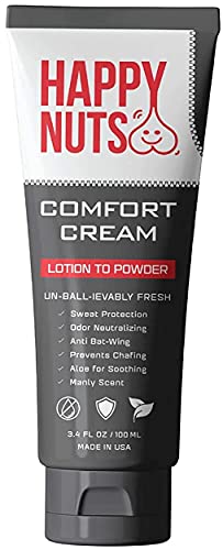 Happy Nuts Comfort Cream Ball Deodorant For Men | Anti-Chafing, Sweat Defense & Odor Control HAPPY NUTS