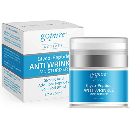GoPure Anti Wrinkle Face Moisturizer - Anti Aging Face Cream with Hyaluronic Acid - Night Cream with Glycolic Acid - Anti Wrinkle Cream for Men & Women- Youthful Glow - 1.7oz goPure