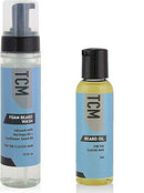 TCM Beard Wash & Moisturize Bundle - Include 7.5oz TCM Foam Beard Wash & 2oz TCM Beard Oil TCM