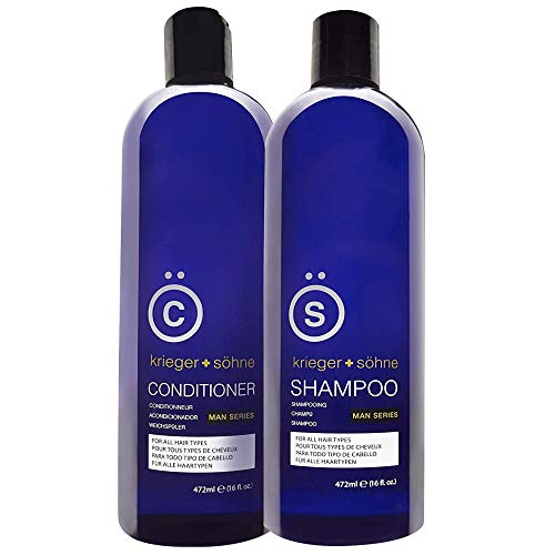 k+s Shampoo and Conditioner Bundle, Man Series, Contains Tea Tree Oil, for All Hair Types, 2x 16oz bottles krieger + söhne Store