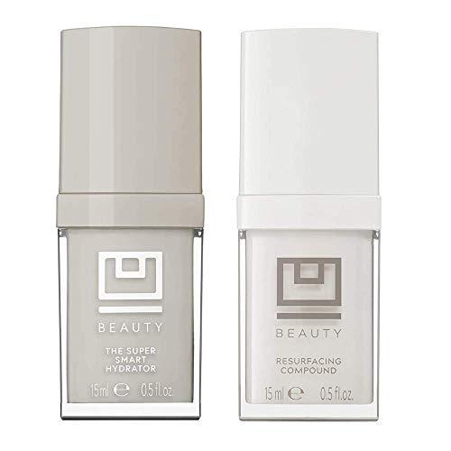 U Beauty Resurfacing Compound + SUPER Hydrator Kit | Vitamin C Serum with Retinol, Vitamin E, AHA Exfoliant, Hyaluronic Acid, for Daily Anti Aging and Hyperpigmentation - (Set of Two) 0.5 fl.oz U Beauty