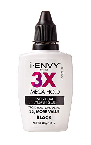 iEnvy by KISS 3X Mega Hold Individual Eyelash Glue Black - KPEG10 Kiss Store