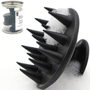 (2 Pack) Hair Shampoo Brush Head Scalp Massager Scrubber, Mold-free One-piece Solid Silicone, for Healthy Hair Growth Dry Scalp Dandruff, Adults Children Thick/thin Hair or Dogs Cats, WAKISAKI (Black) WAKISAKI