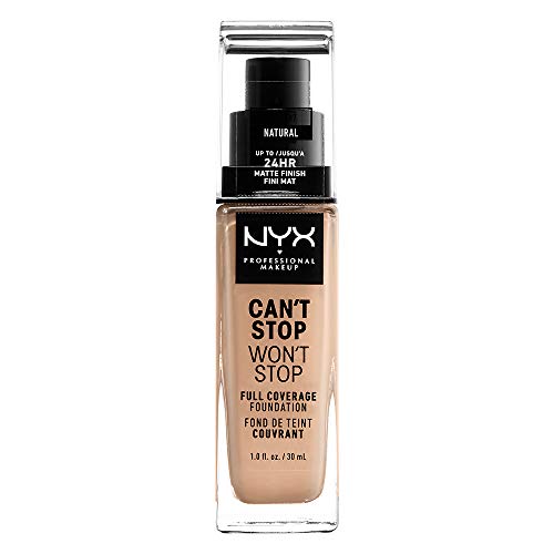 NYX PROFESSIONAL MAKEUP Can't Stop Won't Stop Foundation, 24h Full Coverage Matte Finish - Natural NYX PROFESSIONAL MAKEUP