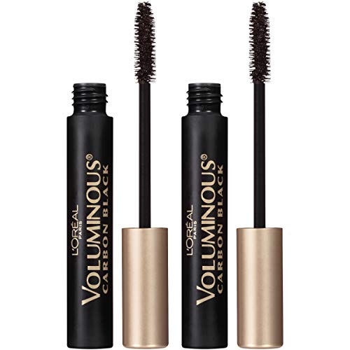L'Oreal Paris Voluminous Original Washable Bold Eye Volume Building Mascara, Builds eye lashes up to 5X natural thickness, Smudge Free, Clump Free, Carbon Black, 2 count L'Oreal Paris