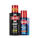 Alpecin Active Men Pack: Men's Natural Hair Growth Caffeine Biotin Shampoo and Scalp Tonic for Active Men with Taurine and Castor Oil Alpecin