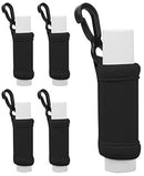 Chapstick Holder Keychain – Lip Balm Sleeve – Premium Neoprene with Key Chain Clip – Perfect for Chap Stick or Lip Gloss (Black, 5 Pack) Benko