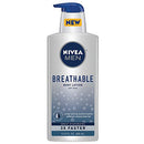 NIVEA MEN Breathable Body Lotion, 48 Hour Hydrating Lotion, 13.5 Fl Oz Bottle Nivea Men