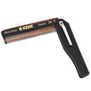 Kent 20T Handmade Folding Pocket Comb for Men, Fine Tooth Hair Comb Straightener for Everyday Grooming Styling Hair, Beard or Mustache, Use Dry or with Balms, Saw Cut Hand Polished, Made in England KENT