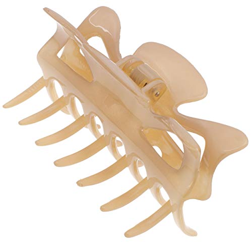 Camila Paris CP3048 French Hair Clip for Women, 3.5 inch Beige for Thick Volume Hair, Girls Hair Claw Clips Jaw, Durable Styling Hair Accessories for Women, Strong Hold No Slip Grip, Made in France Camila