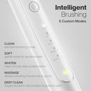 Vibe Series PRO – Ultra-Whitening Electric Toothbrush – 5 Modes & Smart Timers – UV Sanitizing Base – ADA Accepted (Optic White) Infinity Warehouse