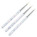 Bowitzki 3 Pieces / Count Professional Makeup Brush Line Fine Point Eyeliner for Water Activated Eyeliner Graphic Liner Hydra Liner Bowitzki