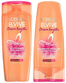 L'Oreal Paris Elvive - Dream Lengths - Restoring Shampoo & Super Detangler Conditioner Set - One Set L'Oréal