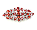 Faship Gorgeous Red Crystal Floral Hair Barrette Clip Faship Store