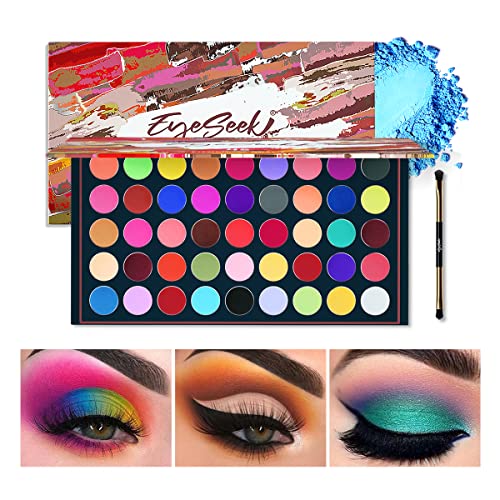 EYESEEK Matte Eyeshadow Palette 45 Shades Colorful Eyeshadow Pallet High Pigmented No Shimmer All Matte Smooth Powder Eye shadow Blendable Long Lasting Waterproof Makeup Palette