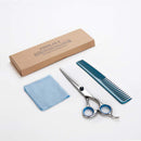 COOLALA Stainless Steel Hair Cutting Scissors 6.5 Inch Hairdressing Razor Shears Professional Salon Barber Haircut Scissors, One Comb Included, Home Use for Man Woman Adults Kids Babies COOLALA