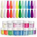 Modelones Acrylic Powder, 12 Spring Summer Colors Nail Acrylic Powder Pink Blue Neon Acrylic Nail Powders for French Nail Art 3D Manicure Beginner DIY Salon Gift Easter, No Nail Lamp Needed modelones