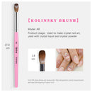 Yasterd Acrylic Nail Brush 100% Pure Kolinsky Acrylic Brushes for Nails Size 8 Oval Round Shaped Nail Brush for Acrylic Powder Application Pink Wooden Handle Professional Nail Art Manicure Tool Yasterd