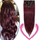 Hairro 100% Real Human Hair Clip in Hair Extensions 24 Inch Long