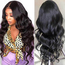 QTHAIR 14A Grade Lace Closure Wigs for Black Women Pre Plucked Natural Hairline with Baby Hair Brazilian Virgin Body Wave Human Hair 4x4 Lace Frontal Closure Wigs 150% Density Natural Color 14 inches QTHAIR