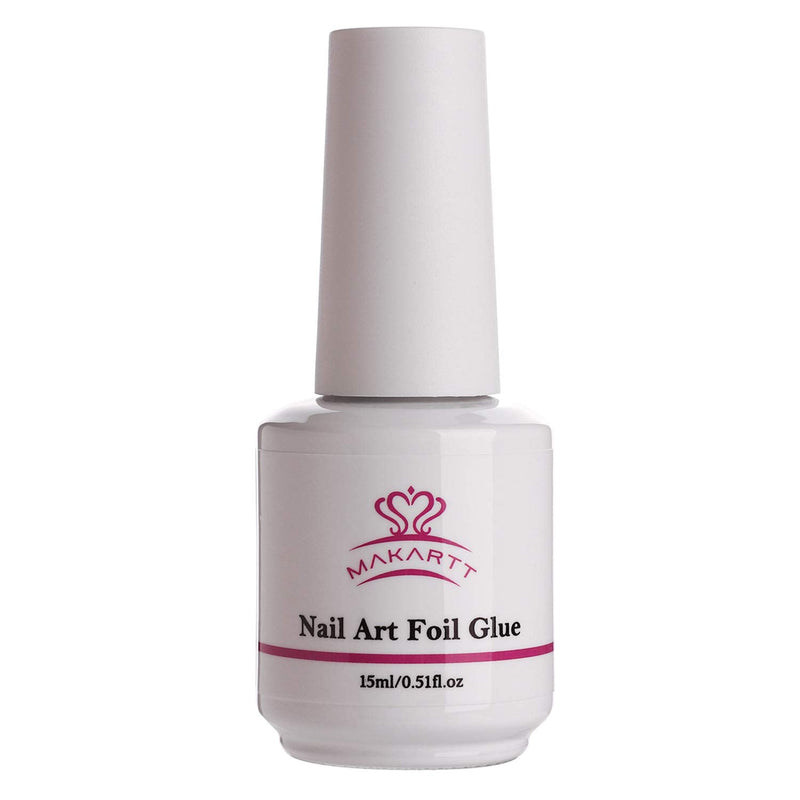 Makartt Nail Foil Nail Art Foil Glue Gel for Foil Stickers Nail Transfer Tips Manicure Nail Art Christmas Accessories DIY 15ML 1 Bottles Nail Curing Lamp Required Soak Off Makartt