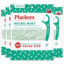 Plackers Micro Mint Dental Floss Picks, 150 Count, Pack of 4 Plackers