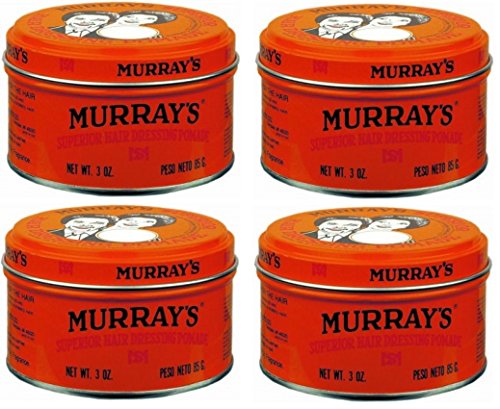 Murray's Hair Dressing Pomade, Superior 3 Ounces (Pack of 4) Murrays