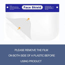Essentials 5 Pack Protective Plastic Face Shield I Safety Droplet Protection I Reusable Transparent Face Guard I One Size Fits All Essentials