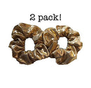 Gold Scrunchie Set, Set of 2 Gold Lame Scrunchies (Gold) Threddies