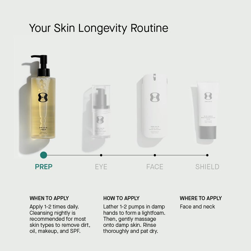 OneSkin PREP Facial Cleanser to Exfoliate and Support Skin Balance, Dermatologist Tested & Safe for Sensitive Skin Infinity Warehouse
