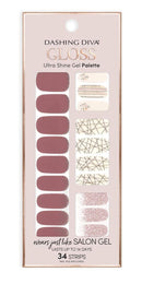 Dashing Diva Gloss Ultra Shine Gel Nail Strips 34 Strips & Nail File (Inside Edition) Gel Nail