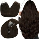 Ugeat Micro Loop Hair Extensions Human Hair Brown Hair Extensions