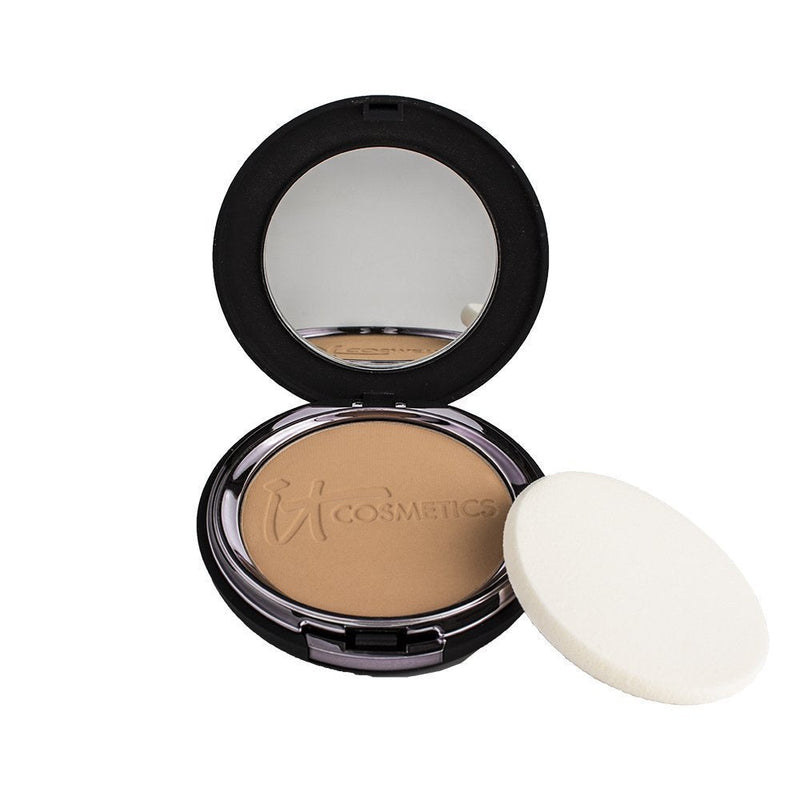 IT Cosmetics Celebration Foundation, Rich (W) - Full-Coverage, Anti-Aging Powder Foundation - Blurs Pores, Wrinkles & Imperfections - With Hydrolyzed Collagen & Hyaluronic Acid - 0.3 oz Compact It Cosmetics