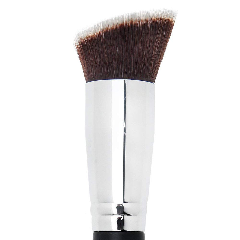 Flat Angled Kabuki Bronzer Brush - Beauty Junkees Contour Brush with Soft Dense Synthetic Bristles for Contouring, Blending, Buffing with Powder Cream Liquid Cosmetics, Vegan Makeup Brushes Beauty Junkees