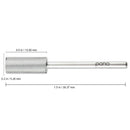 USA PANA Professional 3/32" Shank Size - Crystal Top Small or Large Barrel Carbide Bit - Nail Drill Bit for Dremel Machine (Gold, Silver - 4XC to Extra Fine Grit) (Small Barrel, Extra Fine, Silver) PANA