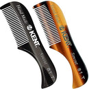 Kent 81T Tortoiseshell / Graphite X-Small Men's Beard and Mustache Pocket Comb, Fine Toothed Pocket Size for Facial Hair Grooming. Saw-cut of Cellulose Acetate, Hand Polished. Hand-Made in England KENT