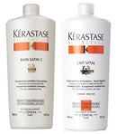 Kerastase Nutritive Bain Satin 2 & Lait Vital Duo Liter 34 oz Pumps KERASTASE