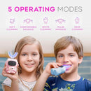 Bendi Sensory 360 Round U-Shaped Astronaut Design Mouthguard Electric Toothbrush for Kids Ages 2-7 - Automatic Memory Function - 5 Modes Toothbrush with Multiple Heads – Kids Travel Essentials (Pink) Infinity Warehouse