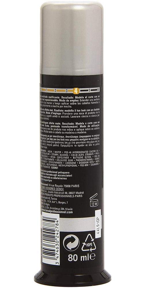 L'Oreal Homme Mat Matte Sculpting Pomade, 2.7 Ounce L'Oreal Paris