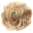 JuvaBun Messy Bun Hair Scrunchie – Hair Extensions for Women & Men Create Full Updos for Events, Everyday Wear – Washable, Realistic, Synthetic Juva Hair Bun Maker & Resealable Bag, Gold Juvabun