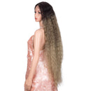 Style Icon 41" Lace Front Wigs Long Wavy Synthetic Wigs with Baby Hair Half Hand Tied 130% Density Wigs (41", TAT4/10/16A) Style Icon Store