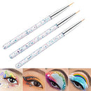 Bowitzki 3 Pieces / Count Professional Makeup Brush Line Fine Point Eyeliner for Water Activated Eyeliner Graphic Liner Hydra Liner Bowitzki
