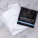 Cool Deodorant Wipes (14 Count) by Ducalm Skincare - Post Work Out Towelette Infused with Tea Tree Oil, Natural Salts and Enzymes - Neutralize Body Odor at the Source - Paraben Free Ducalm Skincare Store