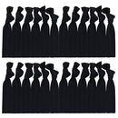 CyndiBands Black Hair Ties Knotted Ribbon Elastic Ponytail Holders - 25 Count Cyndibands