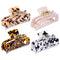 MagicSky 4PCS Hair Claw Clips, Acrylic Hair Banana Barrettes, Celluloid French Butterfly Jaw Clips,Tortoise Shell Grip Pin Teeth Clamp -Leopard print Stylish Hair Accessories for Women Girls,Long Size Magicsky