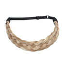 Braided Headband Hair Chunky Braided Headband Plaited Hair Band Wide Plaited Braids Elastic Stretch Braid Hairband Synthetic Hairpiece For Girls And Women (Large-five strands braided, 26/613) S-noilite